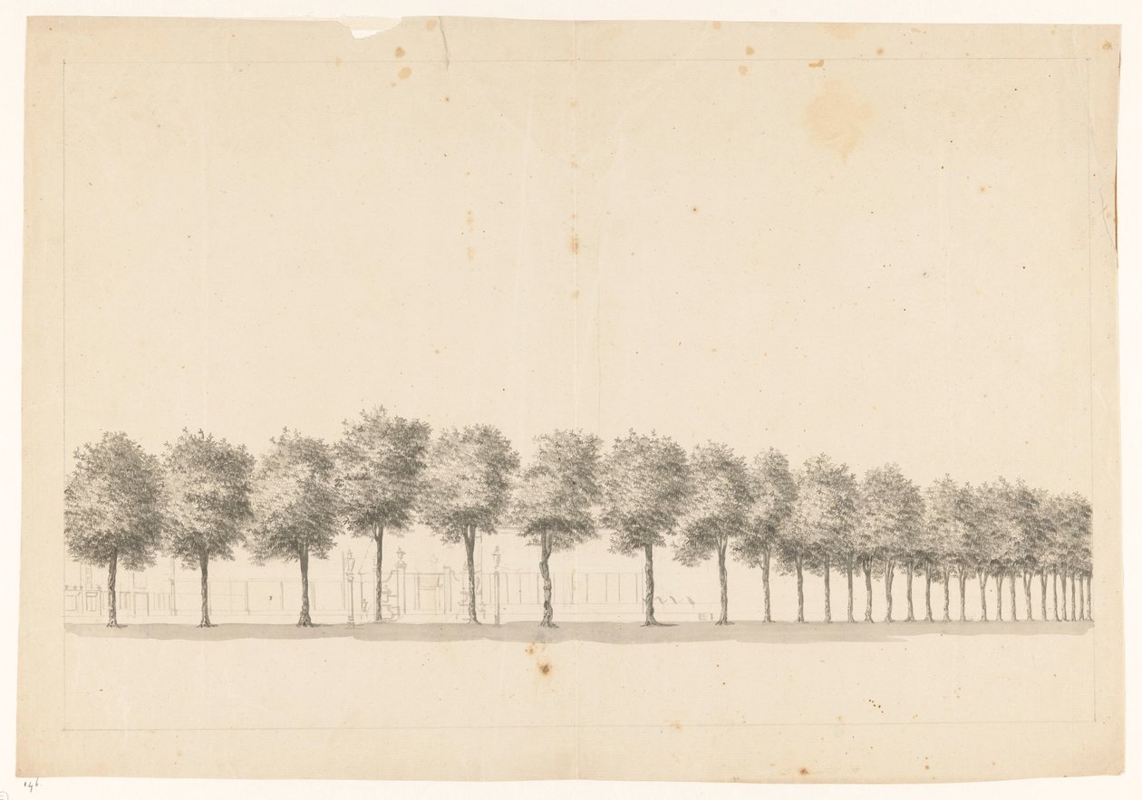 Bomenallee te Batavia door Jan Brandes