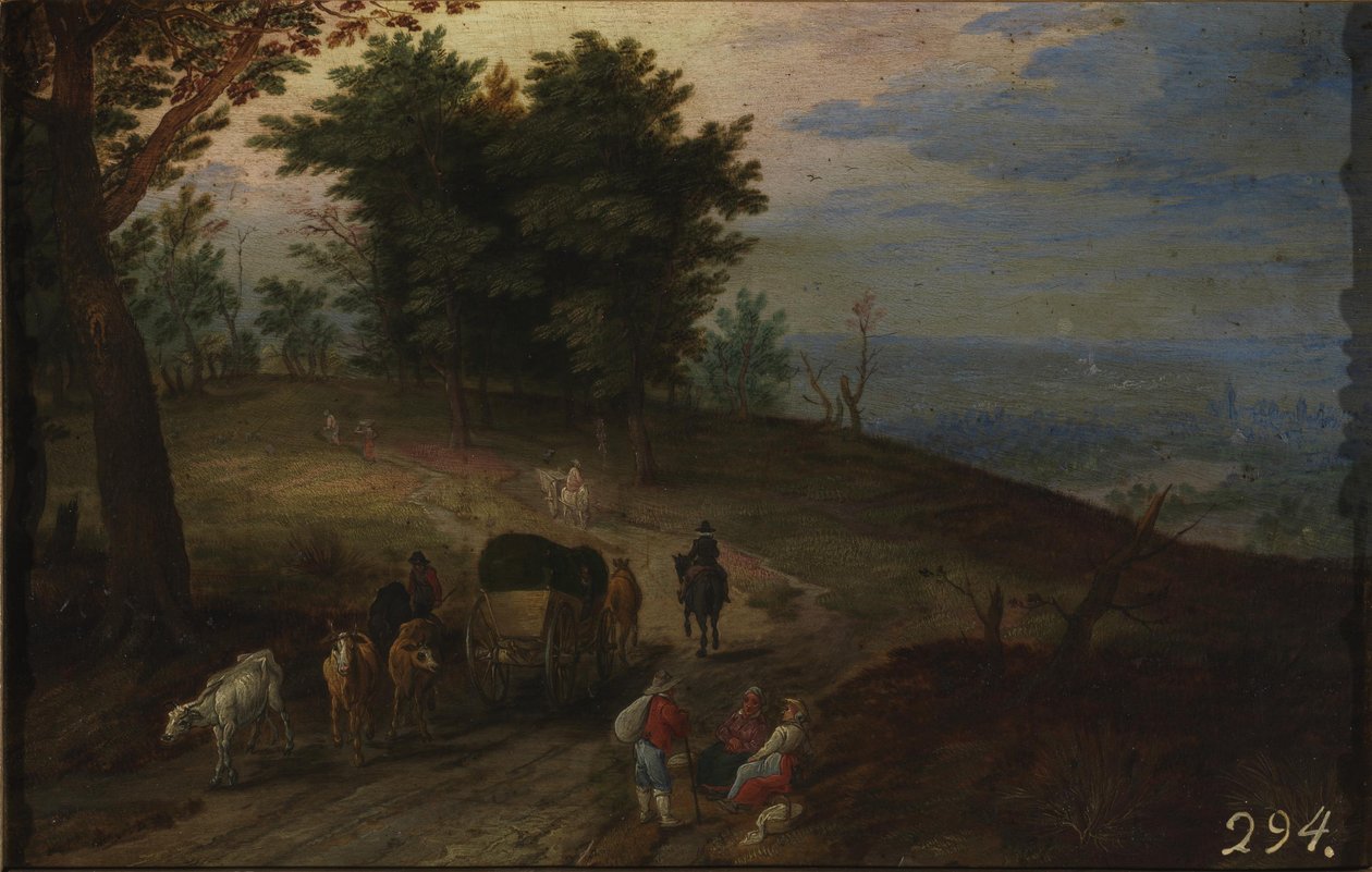 Bergweg door Jan Brueghel the Elder