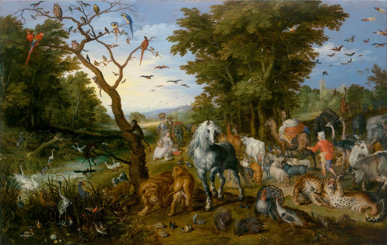 De binnenkomst van de dieren in de ark van Noach door Jan Brueghel the Elder