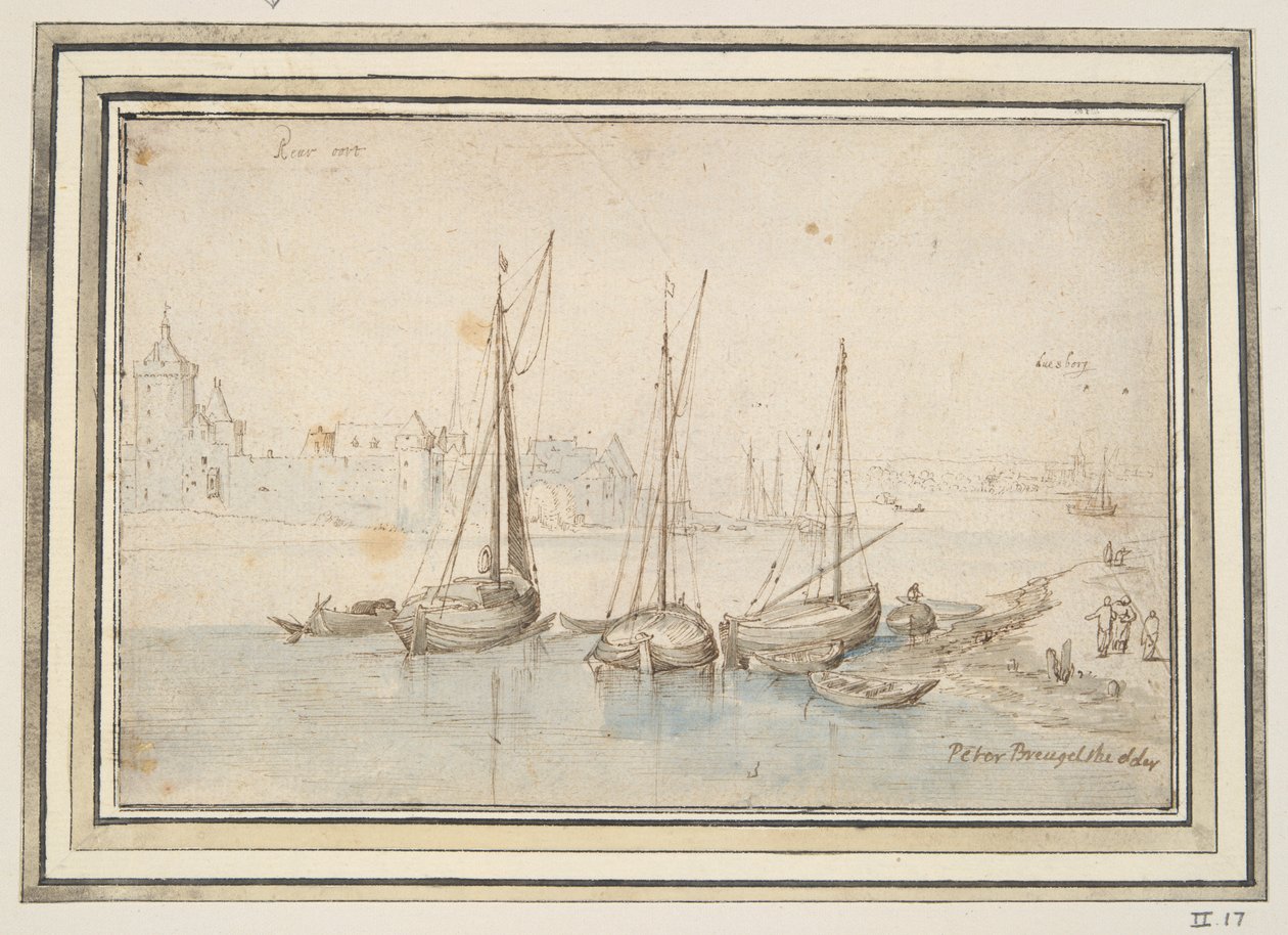 Uitzicht op Ruhrort en Duisburg door Jan Brueghel the Elder