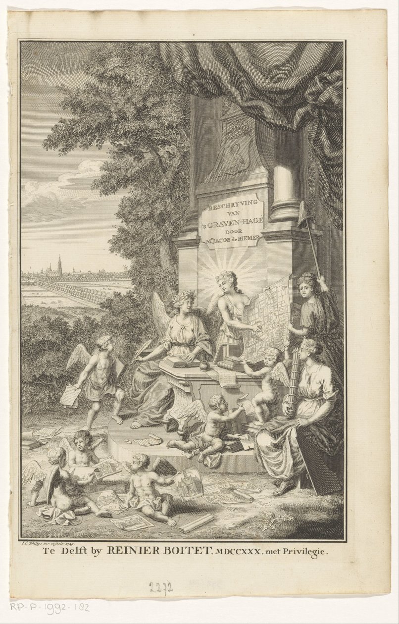 Allegorie op de geschiedenis van Den Haag door Jan Caspar Philips