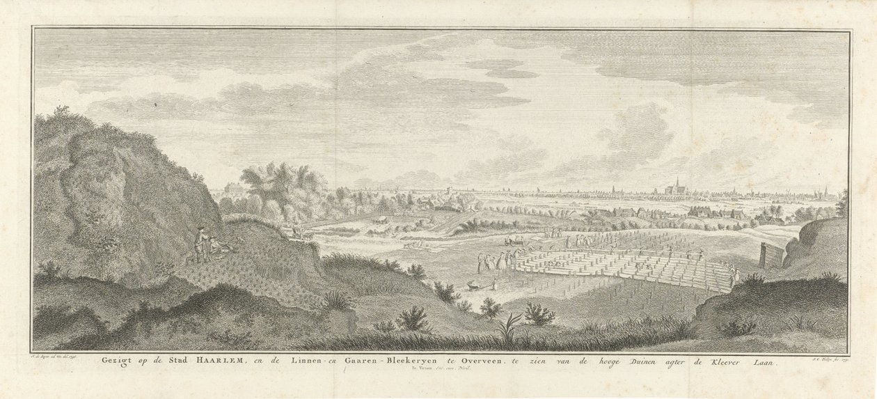 Gezicht op Haarlem en Overveen door Jan Caspar Philips