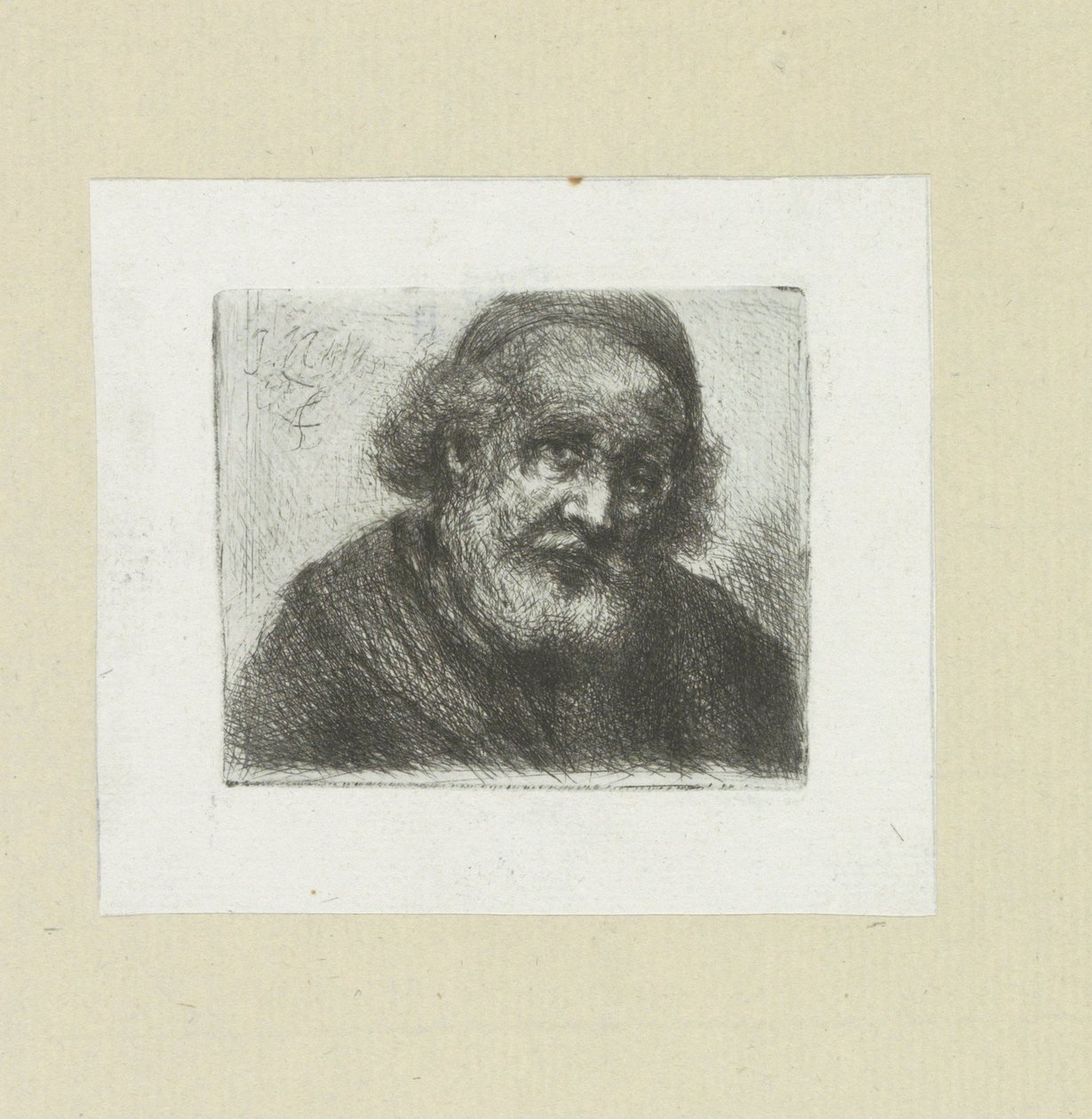 Oude man met baard door Jan Chalon