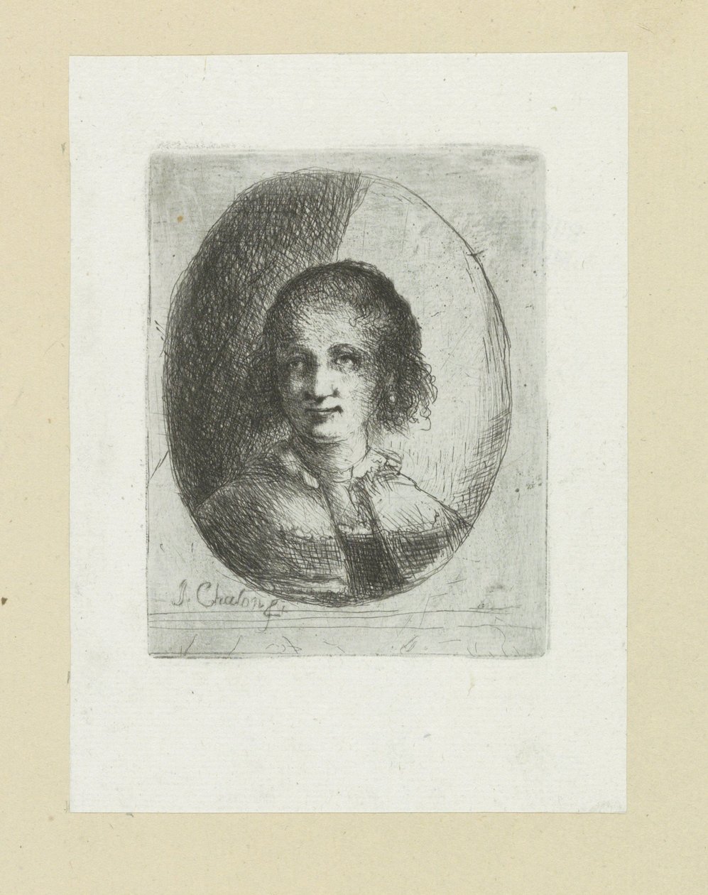 Portret van Christina Chalon door Jan Chalon
