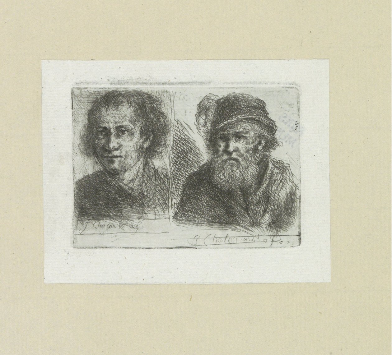 Twee mannen door Jan Chalon