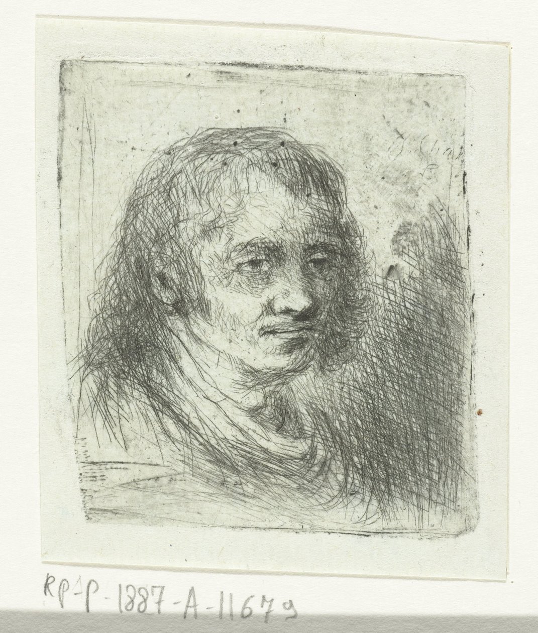 Volwassen man met halflang haar door Jan Chalon