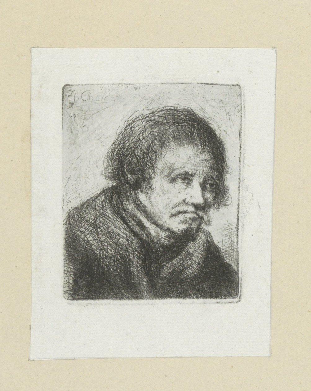 Volwassen man met snor door Jan Chalon