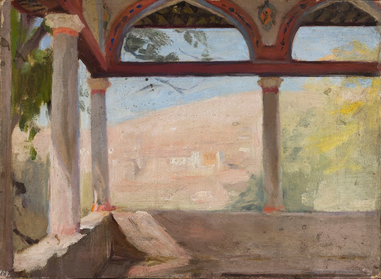 Het prieel van Maria Potocka in Baktsjisaraj. Uit een reis naar de Krim door Jan Ciągliński