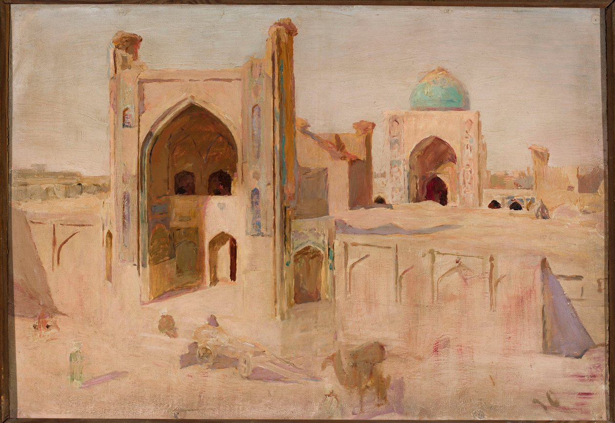 De Kalan-moskee in Bukhara. Uit een reis naar Turkestan door Jan Ciągliński