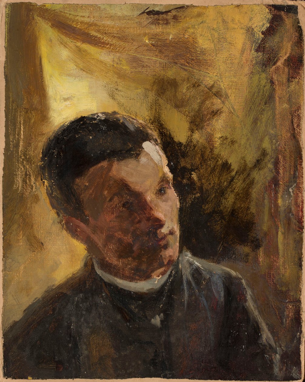 Portret van Aleksander Leński (1847-1908), Russisch kunstenaar door Jan Ciągliński