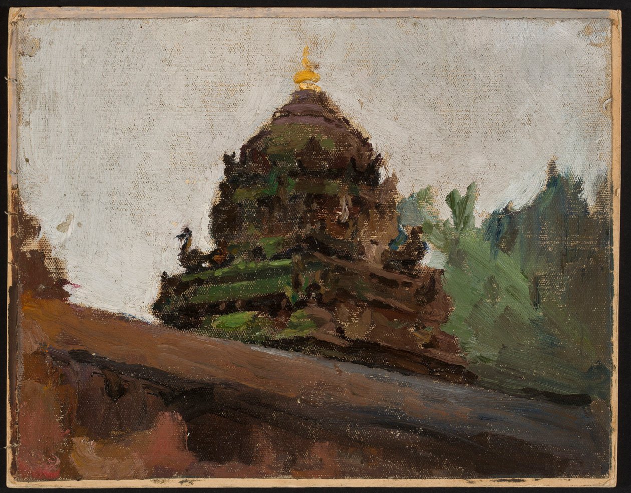 De oude tempel in Madras. Uit een reis naar India door Jan Ciągliński