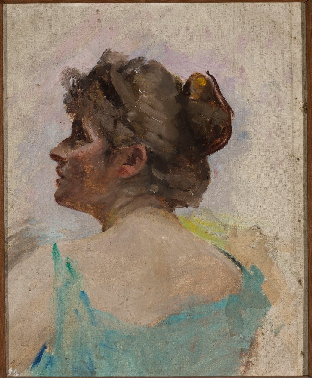 Studie van het hoofd voor het schilderij „Symbolische dans“ door Jan Ciągliński
