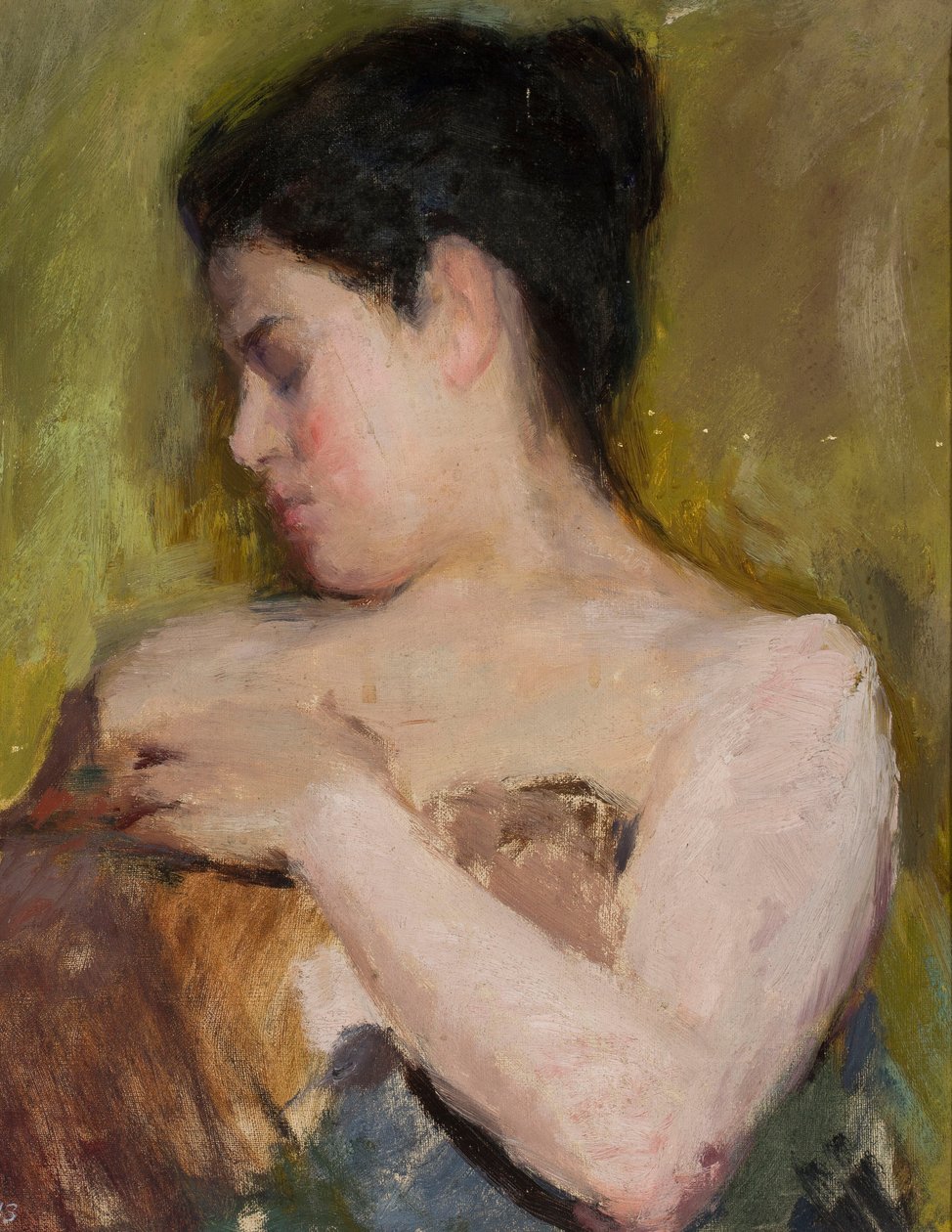 Studie van een vrouw door Jan Ciągliński
