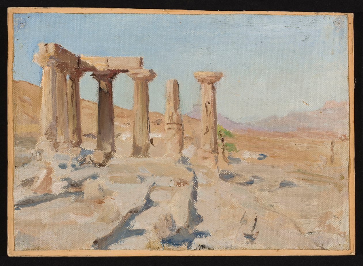 De tempel van Apollo en Parnas in Korinthe. Uit een reis naar Griekenland door Jan Ciągliński