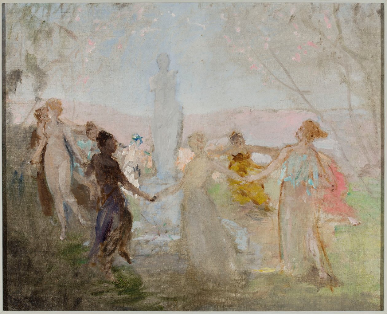 Schets voor het schilderij „Optocht rond het standbeeld van Venus van Milo“ door Jan Ciągliński