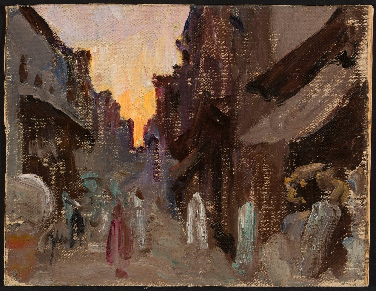 Tanjore - straat. Van een reis naar India door Jan Ciągliński