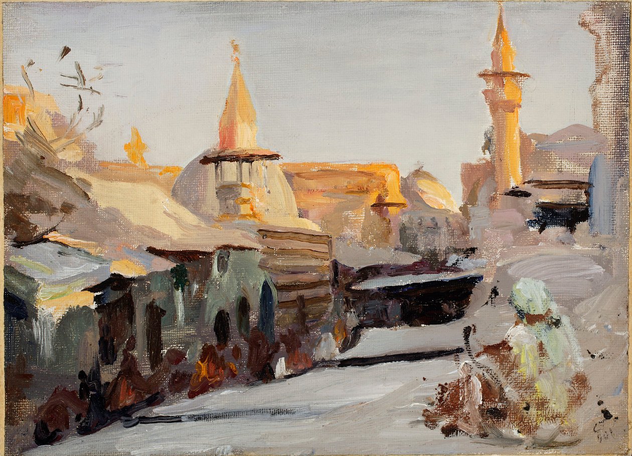 Straat in Damascus. Uit een reis naar Palestina door Jan Ciągliński