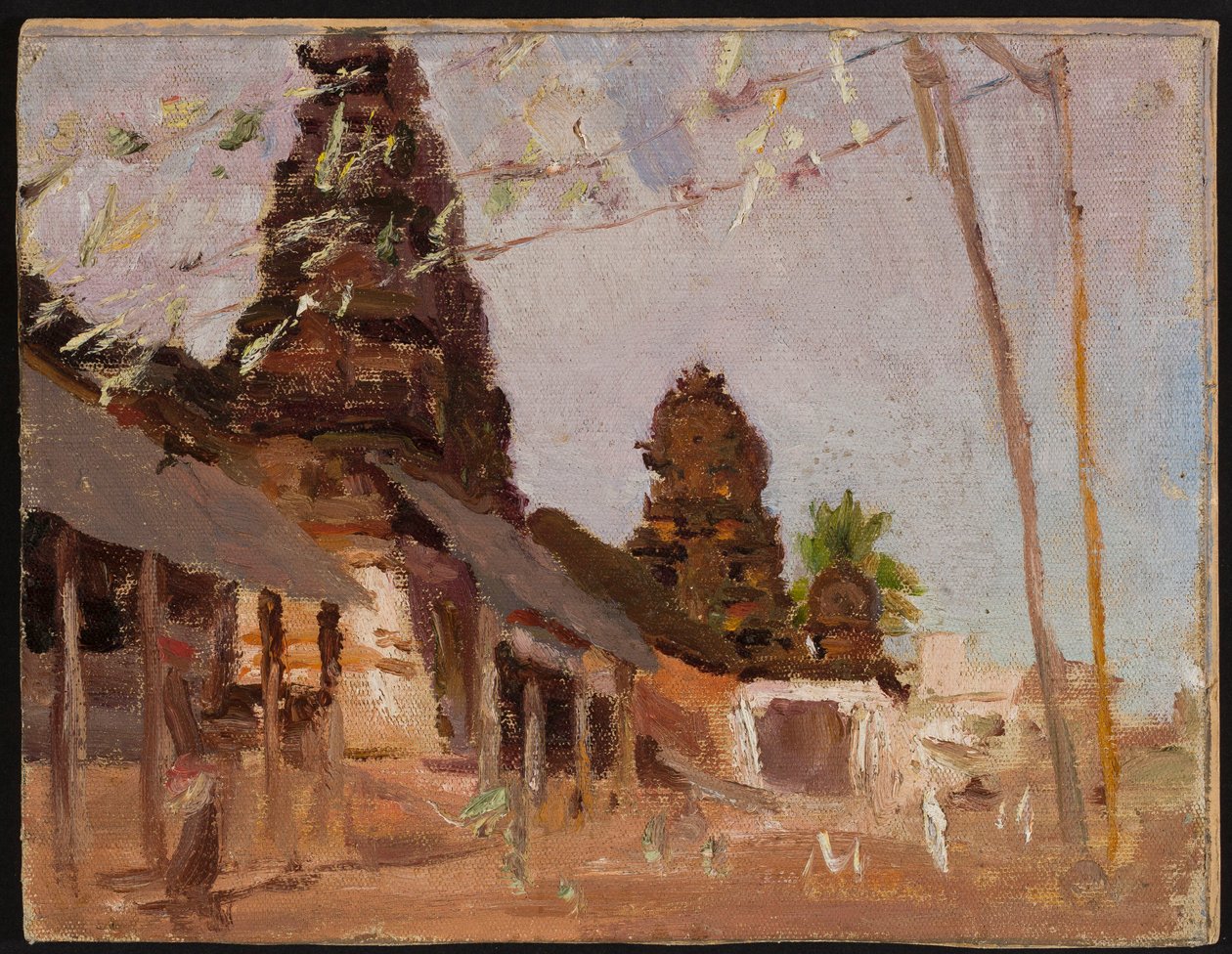 Straat in de stad - studie. Van een reis naar India door Jan Ciągliński