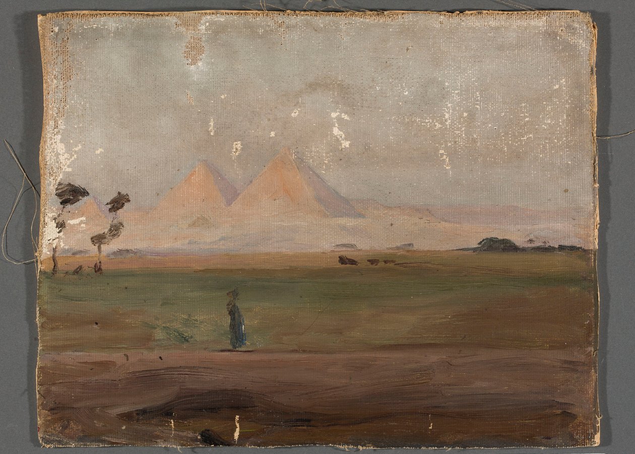 Gezicht op de piramiden. Van een reis naar Egypte door Jan Ciągliński