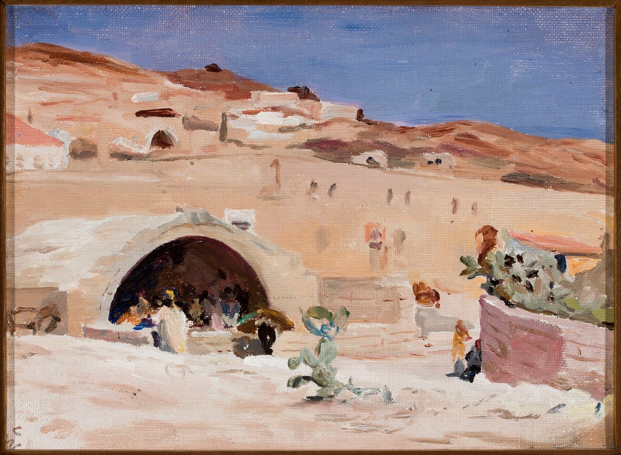 Bron van de Maagd Maria in Nazareth. Uit een reis naar Palestina door Jan Ciągliński