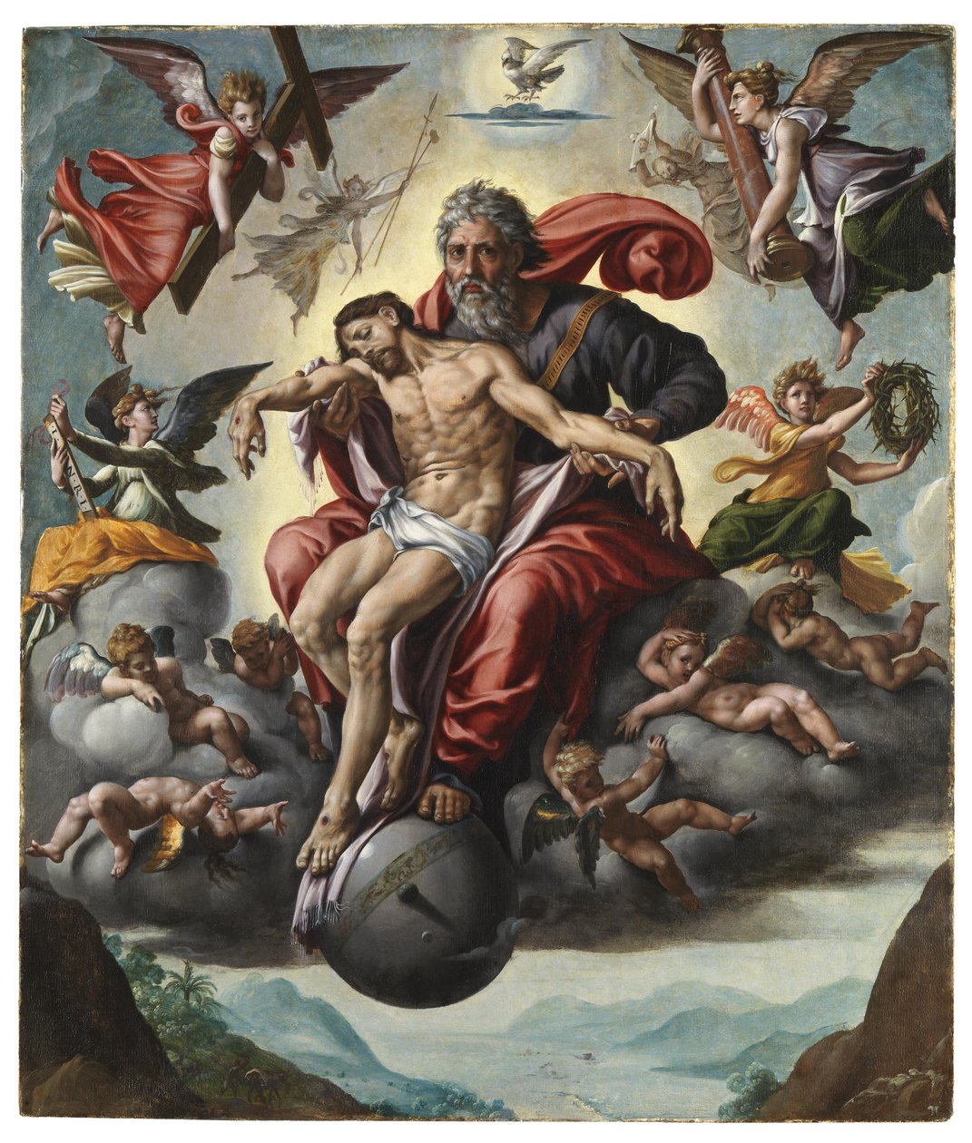 Dutch: De genadestoel Holy Trinity door Jan Cornelisz Vermeyen
