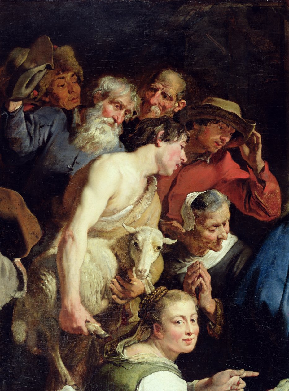 De aanbidding van de herders (detail) door Jan Cossiers