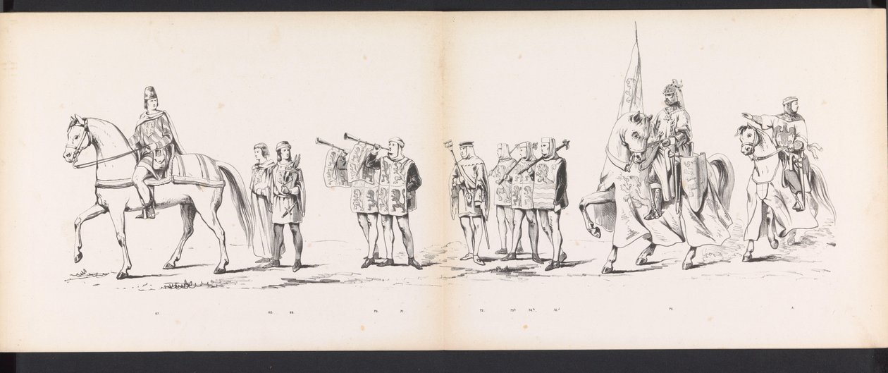 Maskerade van de Leidse studenten, 1865 (plaat 6) door Jan Daniël Cornelis Carel Willem baron de Constant Rebecque
