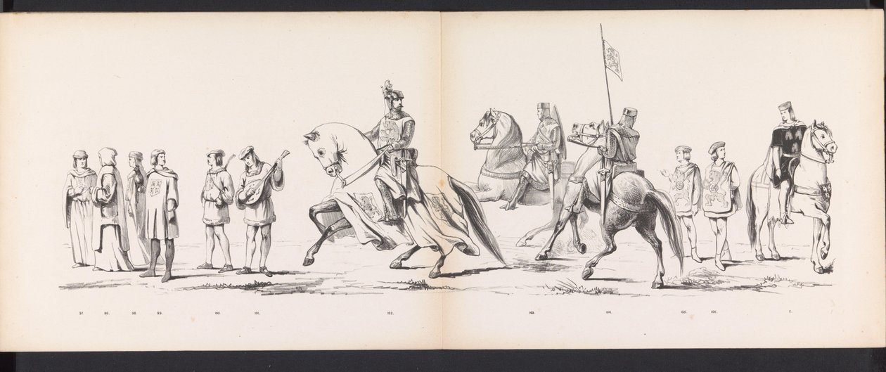 Maskerade van de Leidse studenten, 1865 (plaat 8) door Jan Daniël Cornelis Carel Willem baron de Constant Rebecque