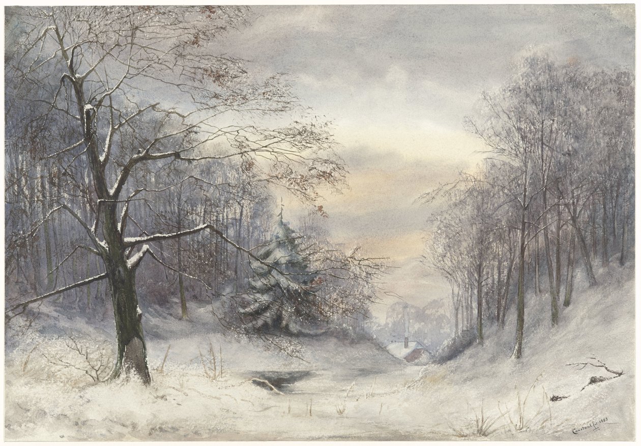 Winterlandschap door Jan Daniël Cornelis Carel Willem baron de Constant Rebecque