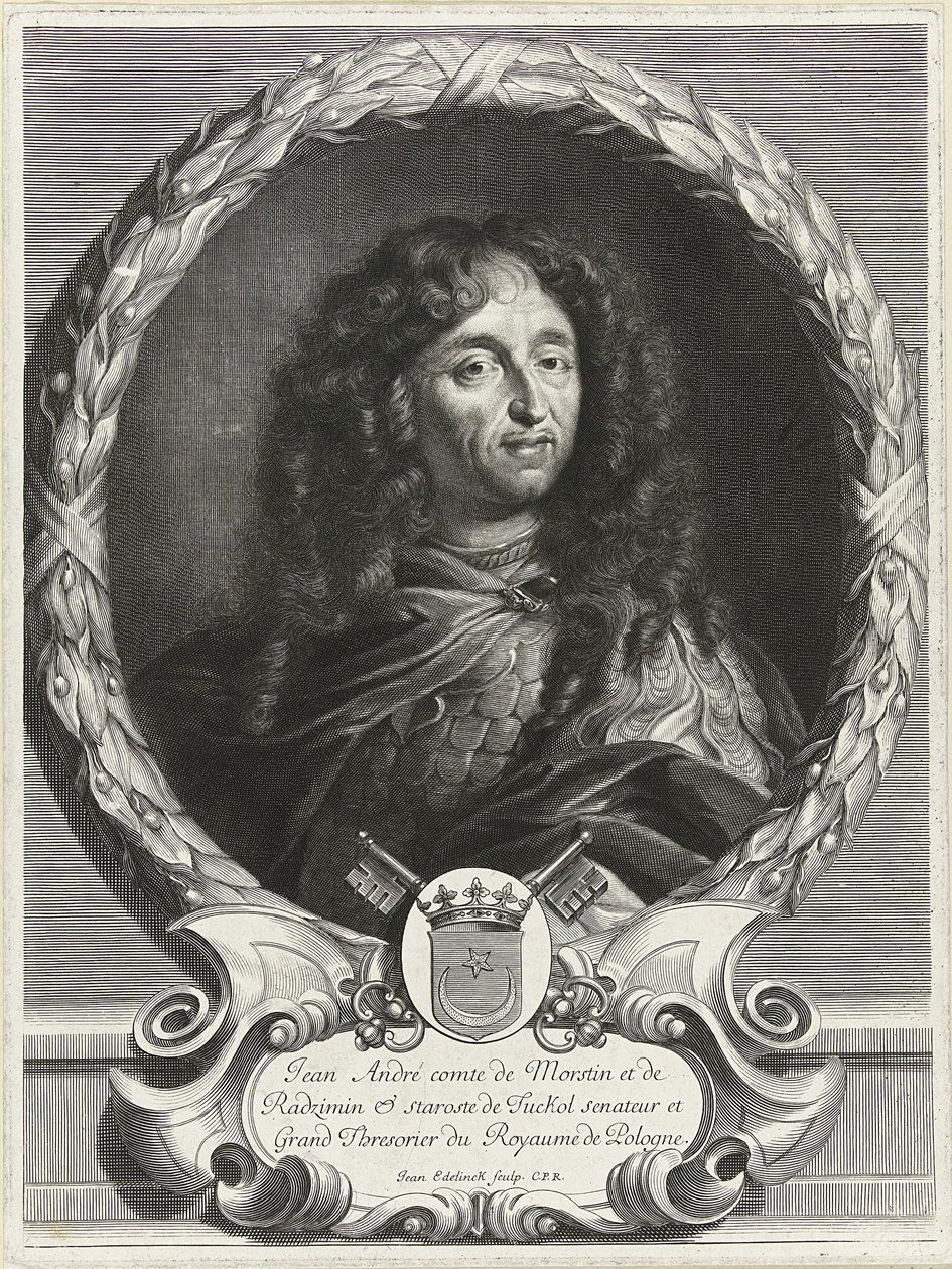 Portret van de dichter Jan Andrzej Morsztyn door Jan Edelinck