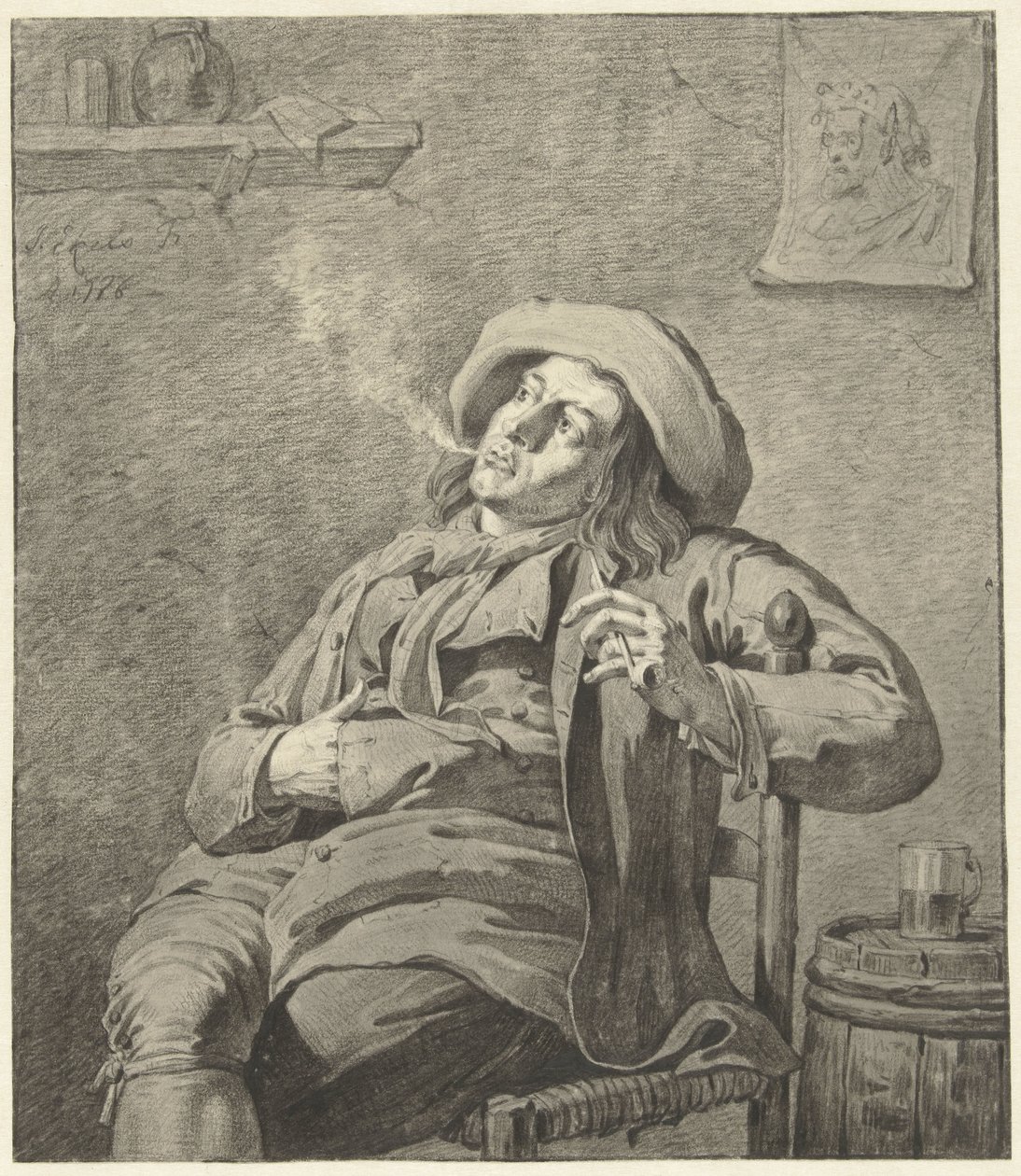 Rokende man door Jan Ekels (II)