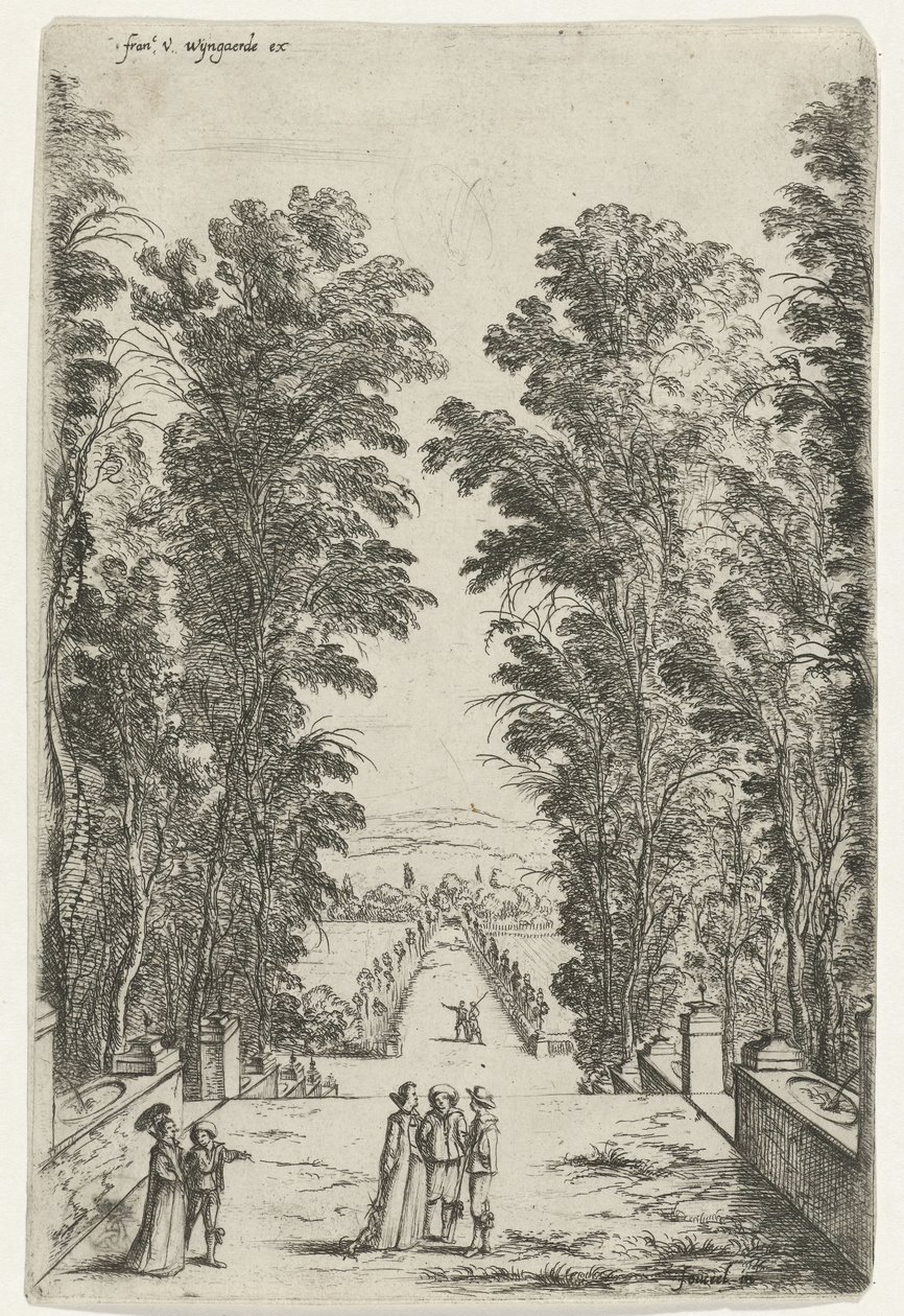 Terras in een park door Jan Fouceel