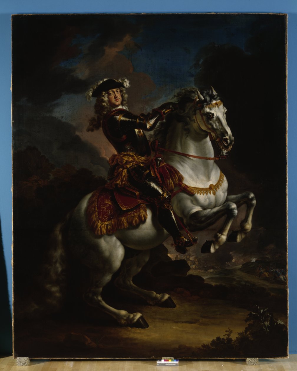 Keuzevorst Johann Wilhelm von Pfalz-Neuburg te paard door Jan Frans van Douven