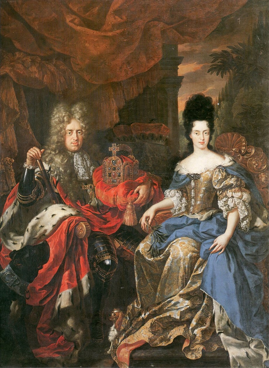 Johann Wilhelm II, Keurvorst van de Palts en Hertogin Anna Maria Luisa de’ Medici door Jan Frans van Douven