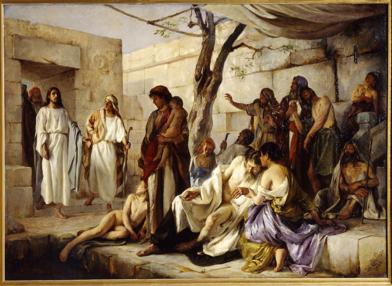 Het wonder bij de vijver van Bethesda door Jan Franzevich Cloginsky