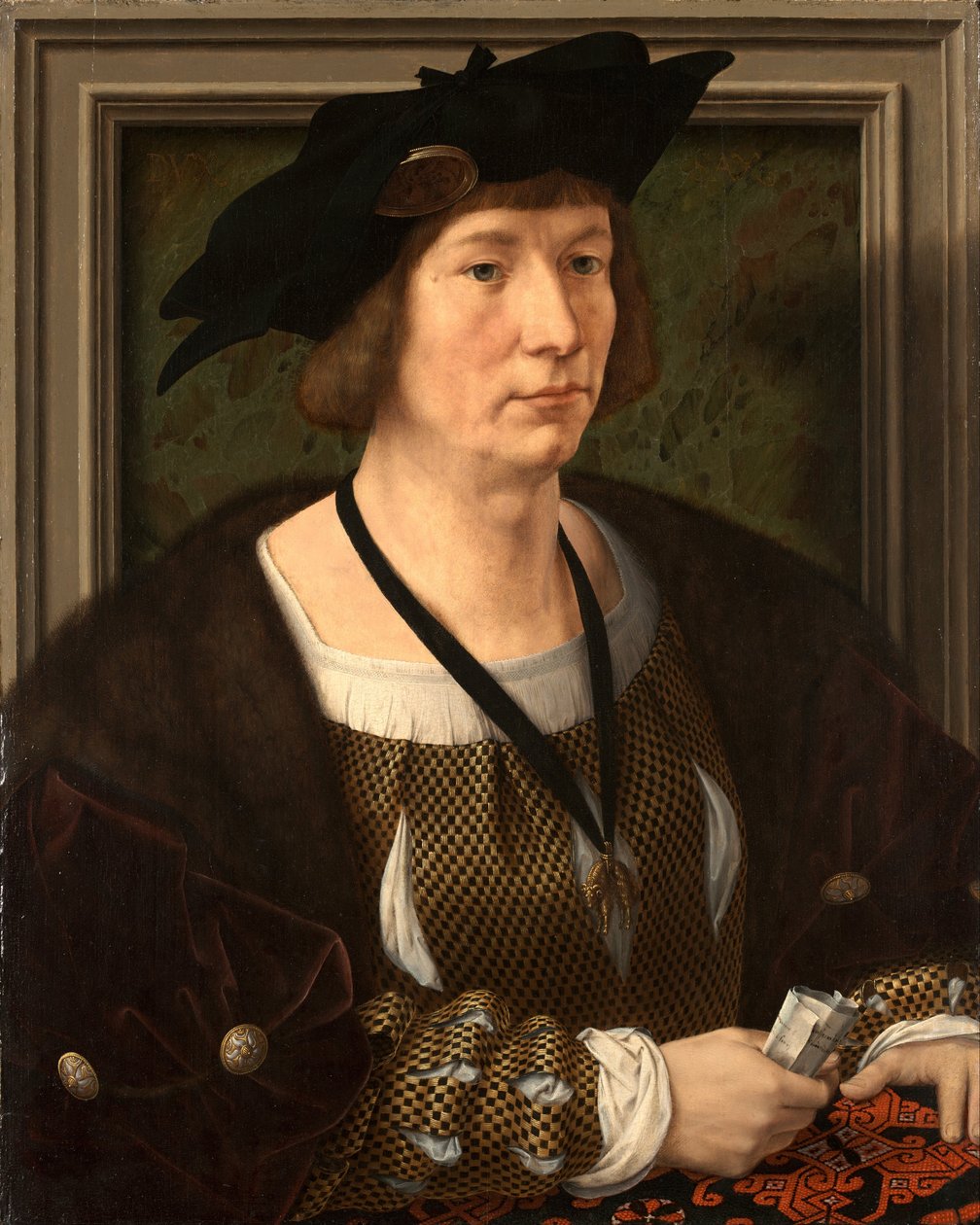 Portret van Hendrik III van Nassau-Breda 1483-1538 door Jan Gossaert