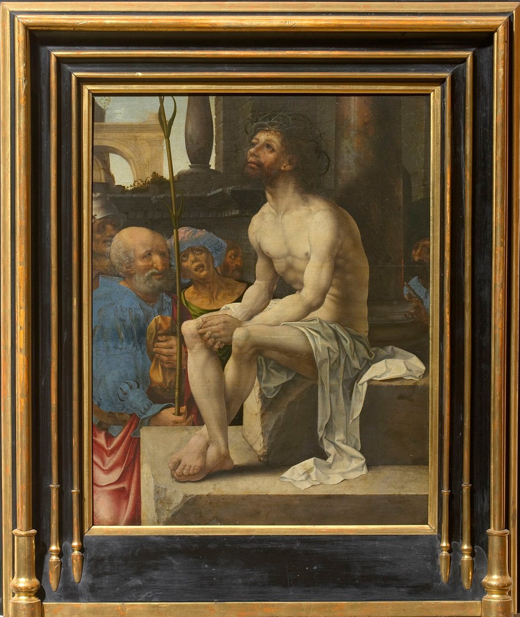 De bespotting van Christus, 1527 door Jan Gossaert
