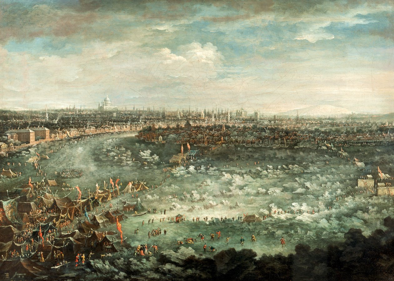 De Theems tijdens de grote vorst van 1739 door Jan Griffier II