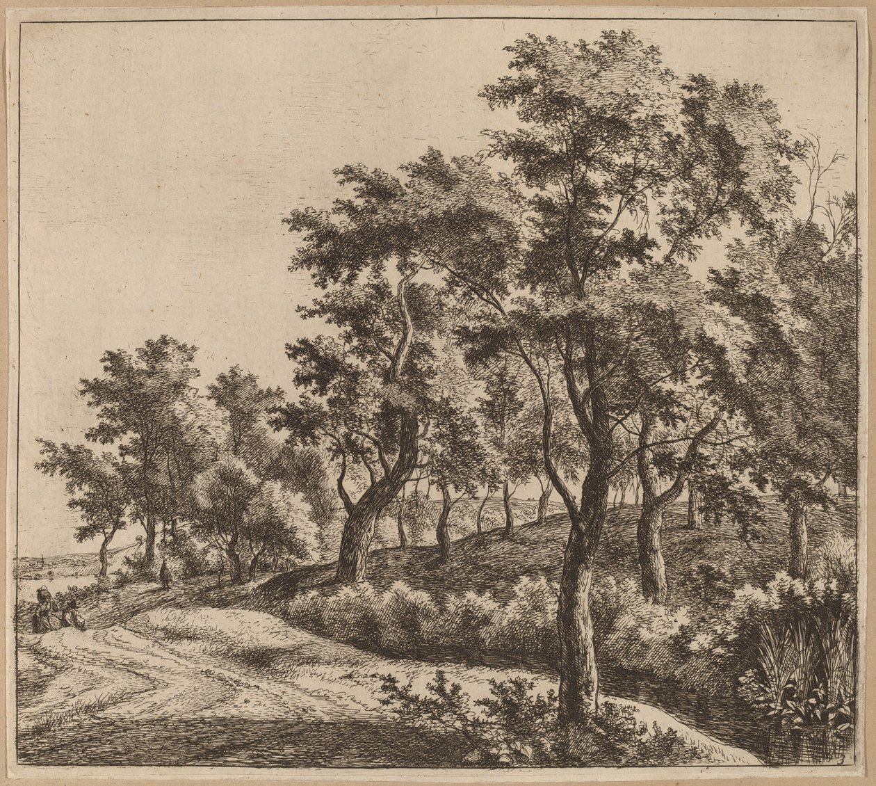 Landschap met een stroom door Jan Hackaert