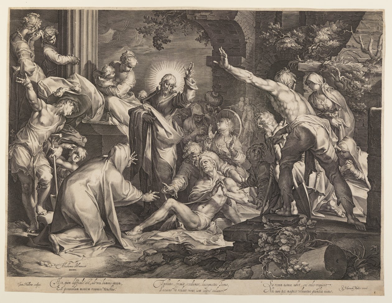 De opwekking van Lazarus door Jan Harmensz. Muller