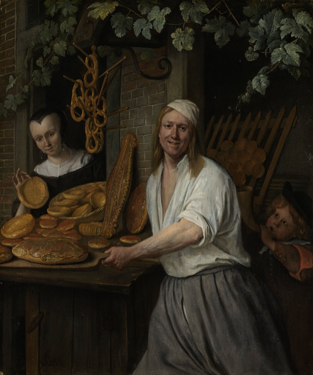 De Bakker Arent Oostwaard en zijn Vrouw Catherina Keizerswaard, 1658 door Jan Havickszoon Steen