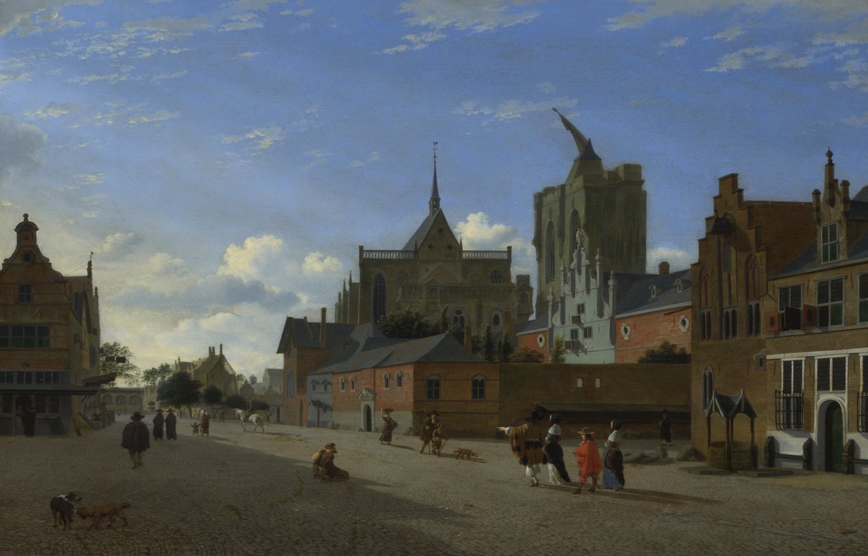 Een uitzicht in Keulen door Jan Heyden van der