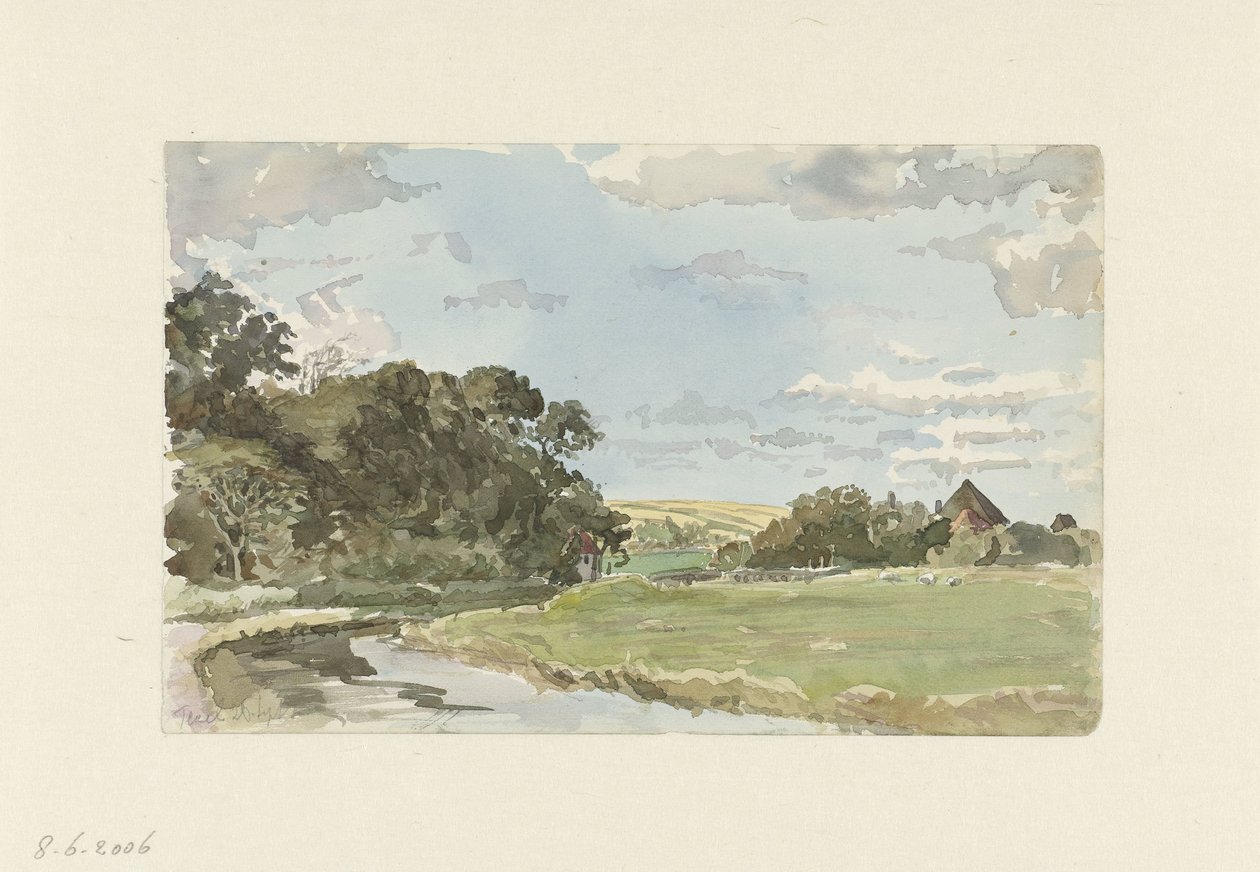 Landschap op Texel door Jan Hoynck van Papendrecht