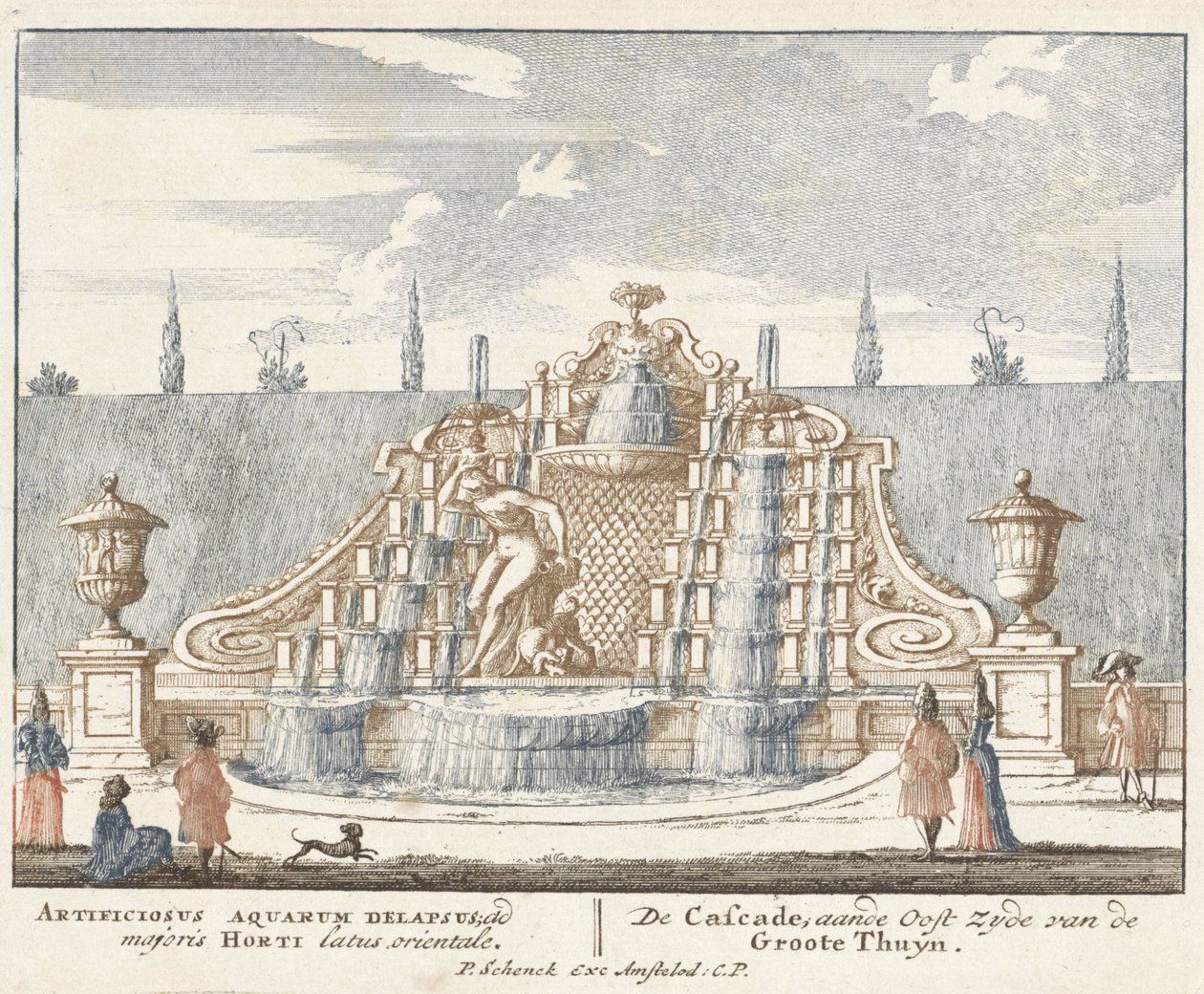 Fontein in de tuin van Paleis Het Loo, 1694-97 door Jan I van Call