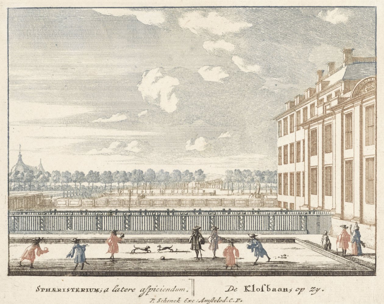 Spel van Klosbaan bij het Paleis Het Loo, 1694-97 door Jan I van Call