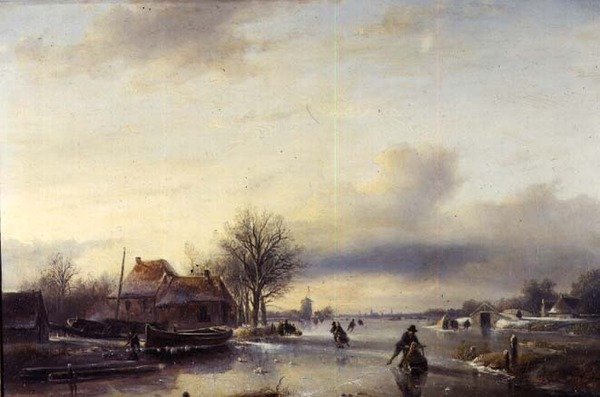 Winterlandschap door Jan Jacob Spohler