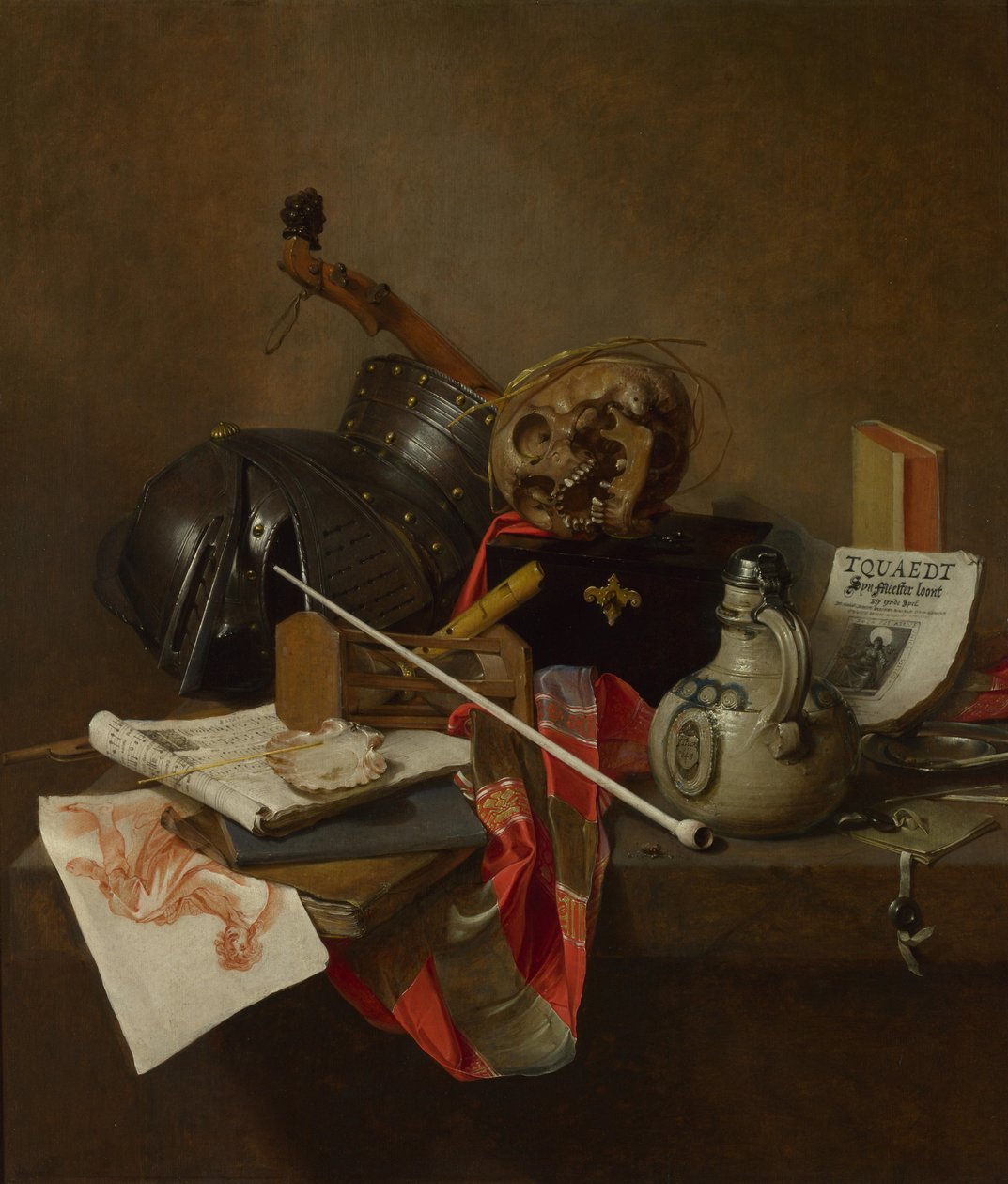 Vanitas stilleven, 1648 door Jan Jansz. Treck
