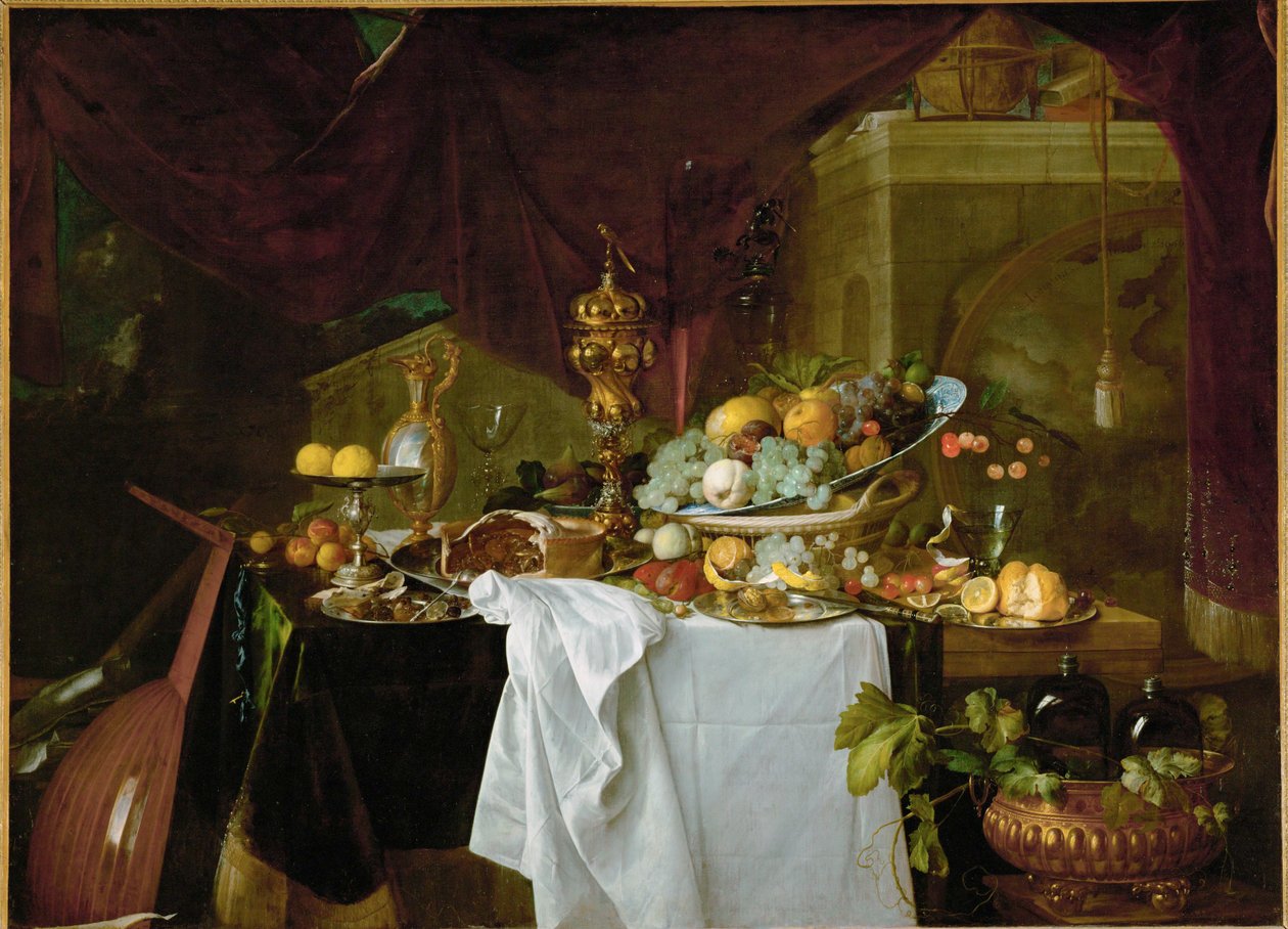 Dessert. Stilleven ... door Jan Jansz de Heem