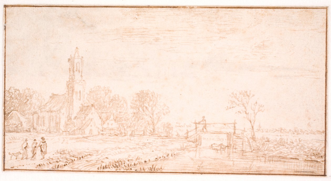 Dorpskerk in Lisse door Jan Josefsz van Goyen