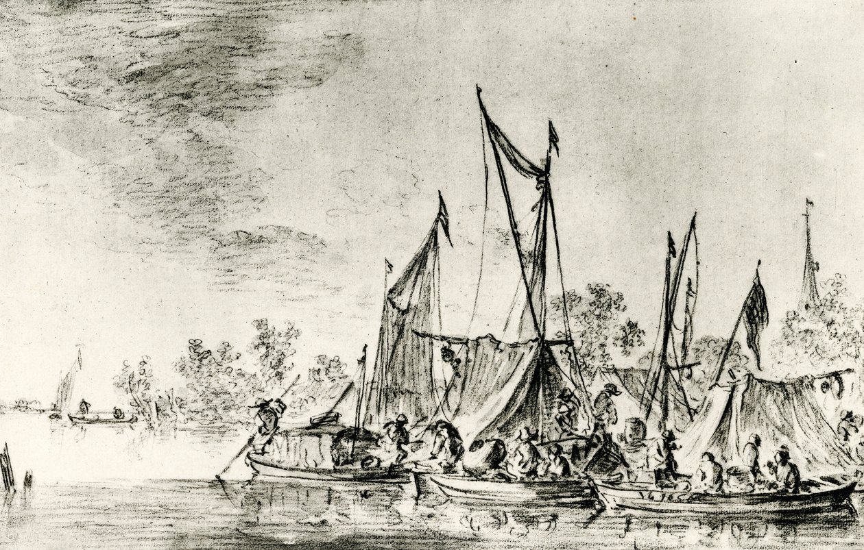 Nederlands kanaallandschap door Jan Josephsz van Goyen